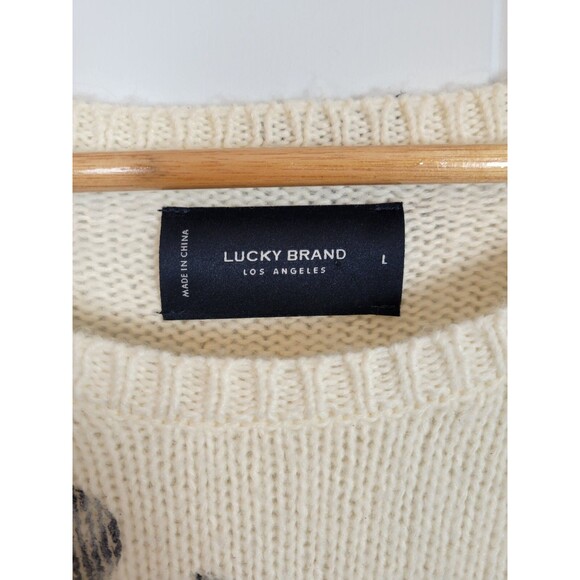 Lucky Brands Womens Floral Pullover Sweater Size L - Picture 3 of 6
